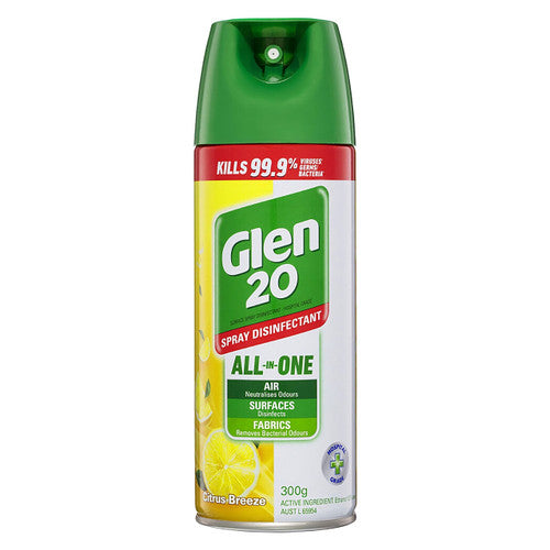 Glen 20 All-In-One Disinfectant Spray Citrus Breeze 300g x 9