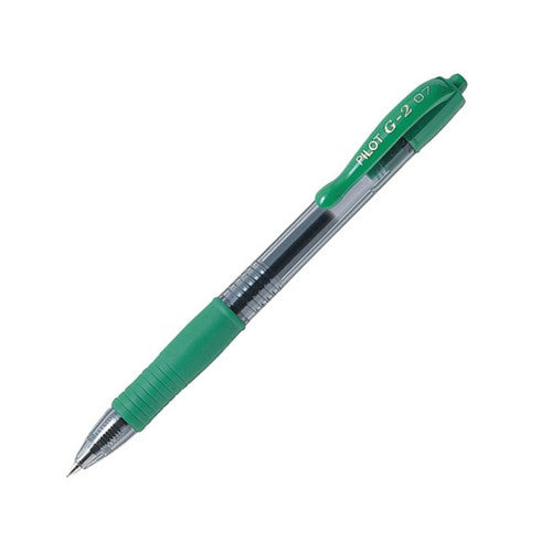 Pilot G-2 Retractable Gel Pen 0.7mm Green Box of 12