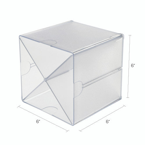 Deflecto Stackable Cube X Divided Clear Organiser