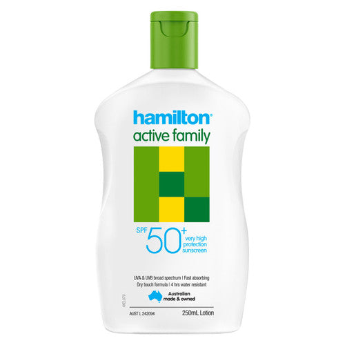 Hamilton Active Family SPF50+ Sunscreen Lotion 250ml Pack of 6
