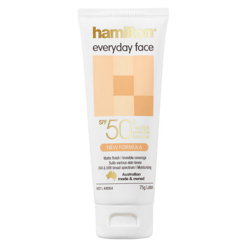 Hamilton Everyday Face SPF50+ Sunscreen Cream 75g Pack of 6