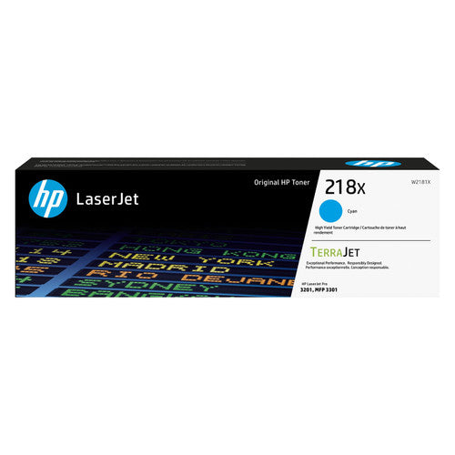 HP 218X High Yield Original LaserJet Toner Cartridge Cyan 2500 Pages