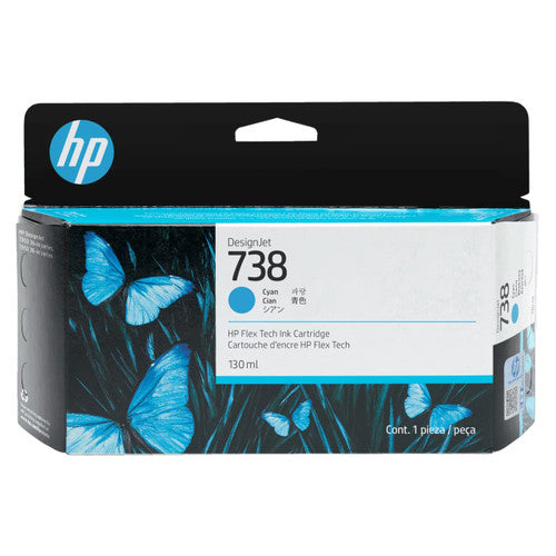 HP 738 DesignJet Ink Cartridge Cyan 130ml