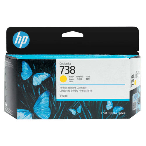 HP 738 DesignJet Ink Cartridge Yellow 130ml