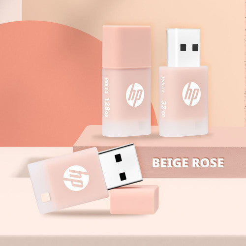 HP X768 USB 3.2 Flash Drive Beige Rose 64GB