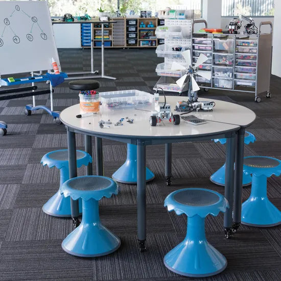 Ergerite Flexi Stool Blue Rounded Rocking Base-4