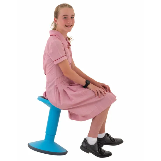 Ergerite Height Adjustable Flexi Stool Blue Gas Lift-4