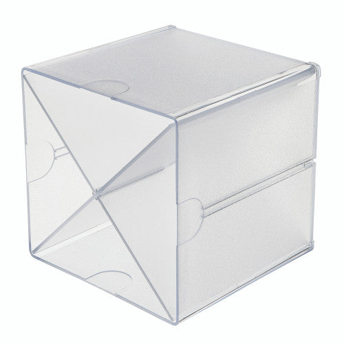 Deflecto Stackable Cube X Divided Clear Organiser