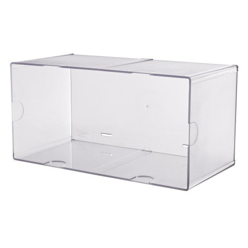 Deflecto Stackable Rectangular Double Cube Open Clear Organiser