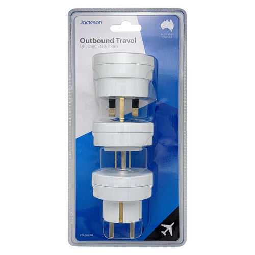 Jackson Outbound Slim Travel Adapter Pack White