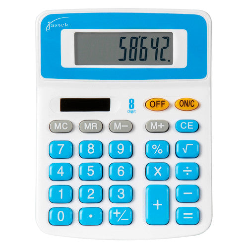 Jastek Desktop Calculator Assorted Colours Box 6