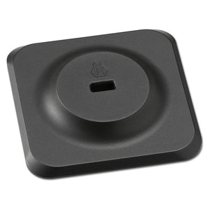Kensington Nano Security Slot Adapter Kit, black square adapter with a raised round centre and nano slot, angled view