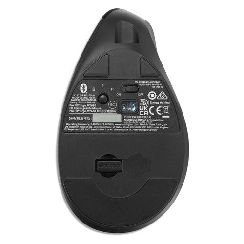 Kensington Pro Fit Ergo MY630 EQ Rechargeable Mouse Black