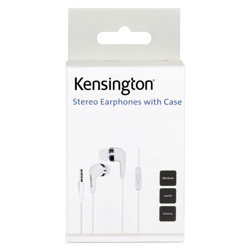 Kensington Stereo Earphone with Case White
