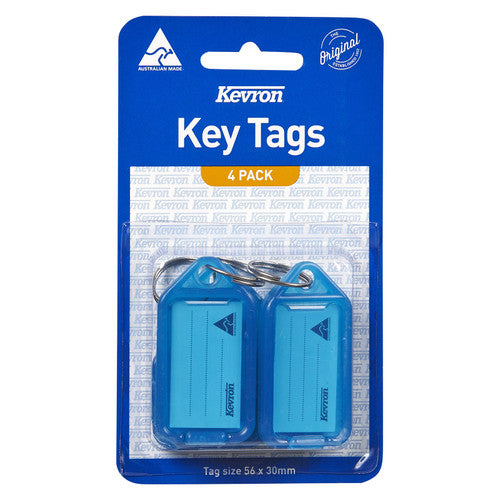 Kevron ID5 Key Tags Blue Pack of 4