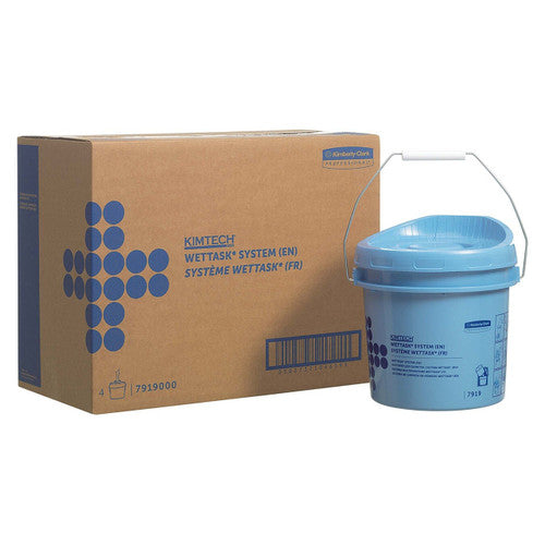 Kimtech Wettask Wiper Roll Bucket Dispenser Blue Carton of 4