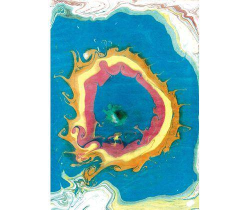 Kitamura Paper Marbling Kit 6 Colours Drop in Water and Stir Method-4