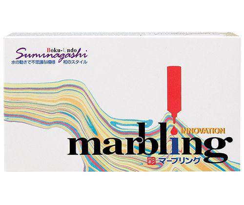 Kitamura Paper Marbling Kit 6 Colours Drop in Water and Stir Method-2