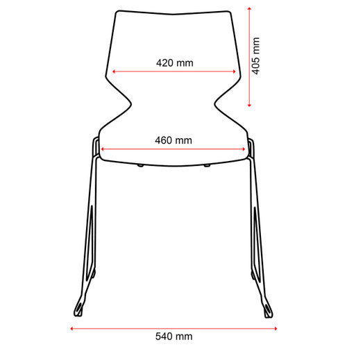 Konfurb Fly Chair Everyday Sled Base Black