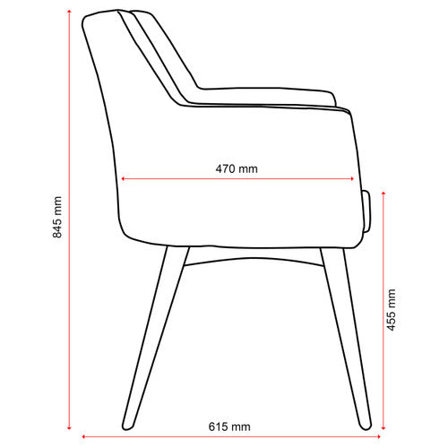 Konfurb Hady Chair Everyday 4-Leg Wood Base Keylargo Ash