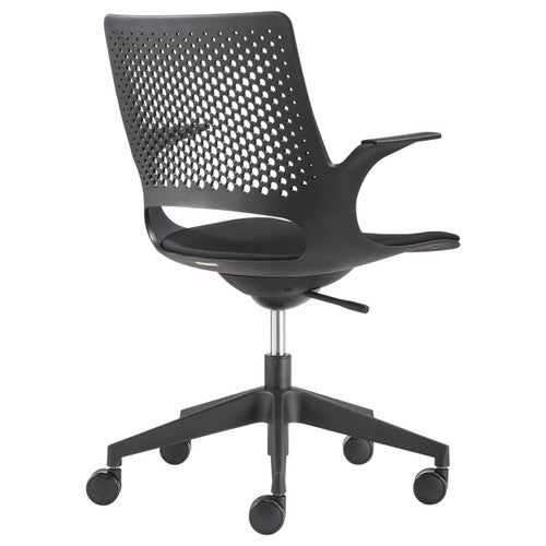 Konfurb Harmony 5-Star Chair with Arms Black