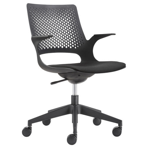 Konfurb Harmony 5-Star Chair with Arms Black