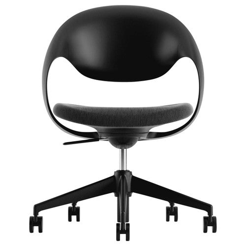 Konfurb Loop 5-Star Chair Black Frame Black Fabric Seat