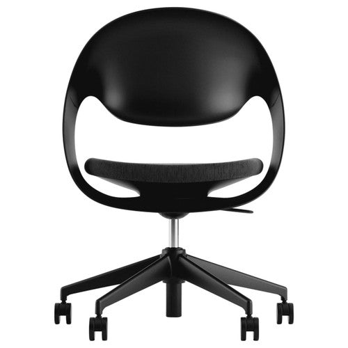 Konfurb Loop 5-Star Chair Black Frame Black Fabric Seat