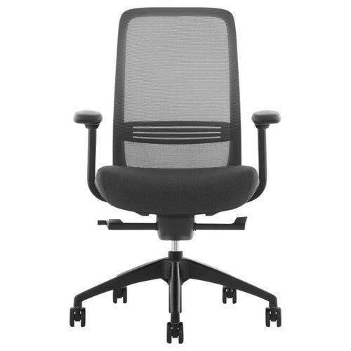 Konfurb Luna Chair Mesh Back with Arms Black