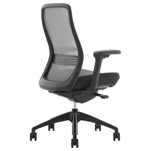 Konfurb Luna Chair Mesh Back with Arms Black