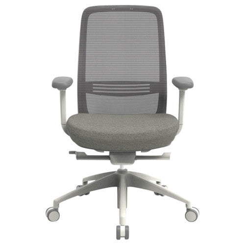 Konfurb Luna Chair Mesh Back with Arms White