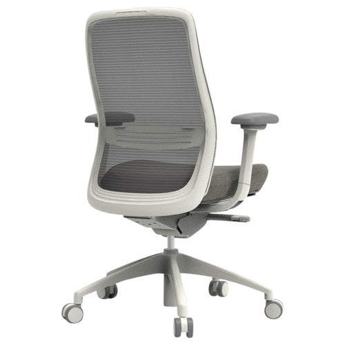 Konfurb Luna Chair Mesh Back with Arms White