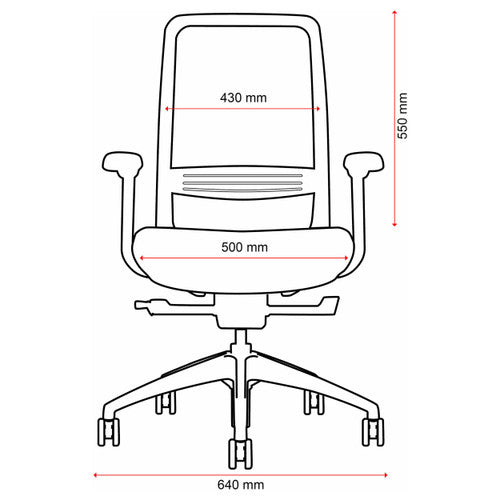 Konfurb Luna Chair Mesh Back with Arms White