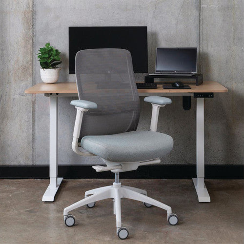 Konfurb Luna Chair Mesh Back with Arms White