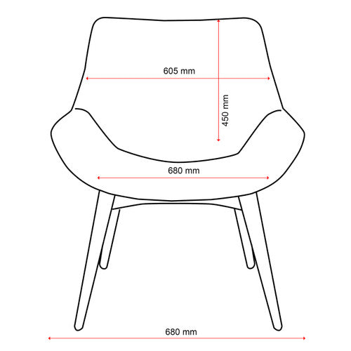 Konfurb Neo Chair Everyday 4-Leg Wood Base Keylargo Ash