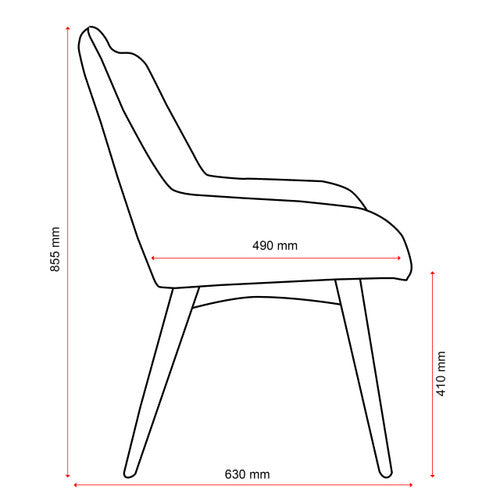 Konfurb Neo Chair Everyday 4-Leg Wood Base Keylargo Ash