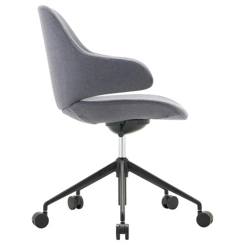 Konfurb Orbit 5-Star Chair Mid Back with Arms Charcoal
