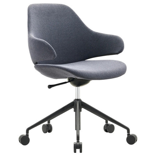 Konfurb Orbit 5-Star Chair Mid Back with Arms Charcoal