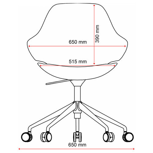 Konfurb Orbit 5-Star Chair Mid Back with Arms Olive