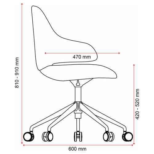 Konfurb Orbit 5-Star Chair Mid Back with Arms Olive