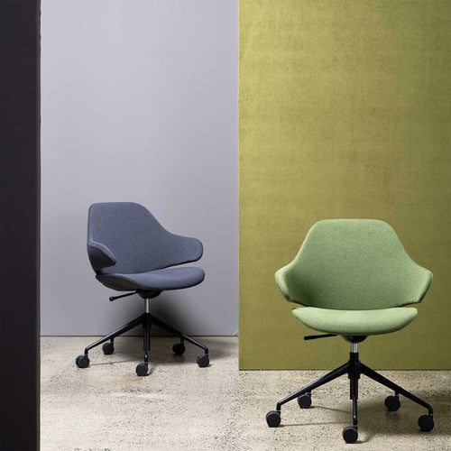 Konfurb Orbit 5-Star Chair Mid Back with Arms Olive