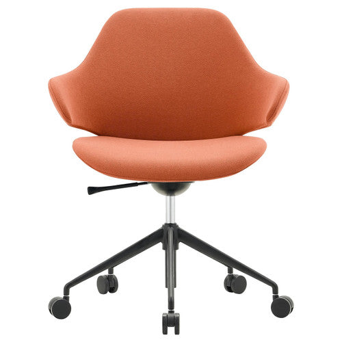 Konfurb Orbit 5-Star Chair Mid Back with Arms Rust