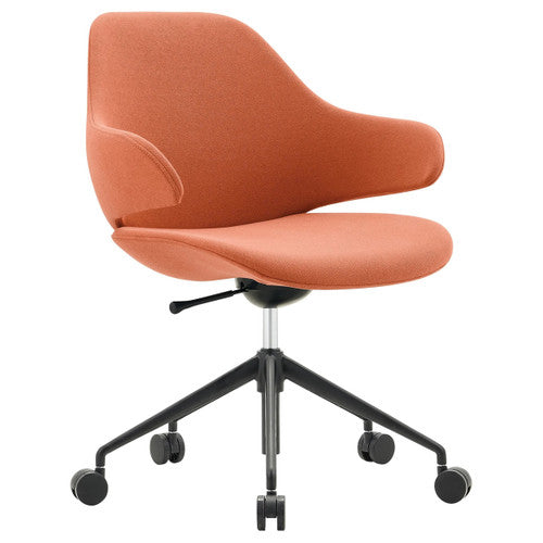 Konfurb Orbit 5-Star Chair Mid Back with Arms Rust
