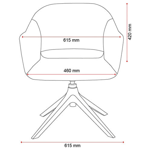 Konfurb Saron Visitor Chair Low Back Red