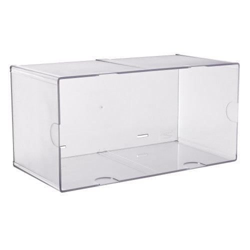 Deflecto Stackable Rectangular Double Cube Open Clear Organiser