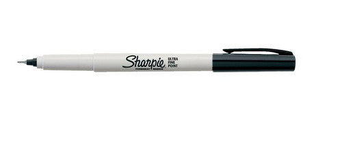 Sharpie Permanent Marker Ultra Fine Point Black Pack of 12