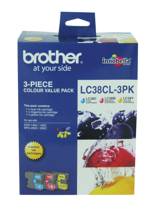 Brother Original Ink Cartridge Triple Pack LC38CL3PK 780 Pages Colour