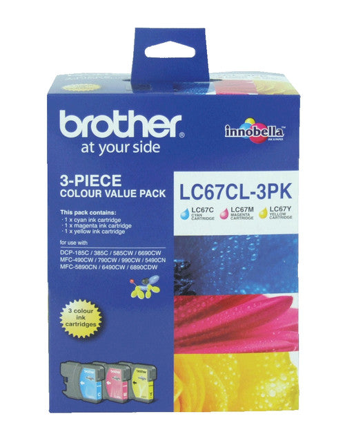 Brother Original Colour Ink Cartridge Triple Pack LC67CL3PK