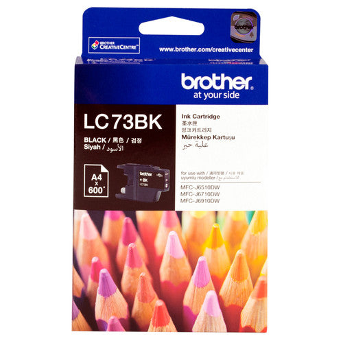 Brother Original Ink Cartridge LC73BK 600 Pages Black