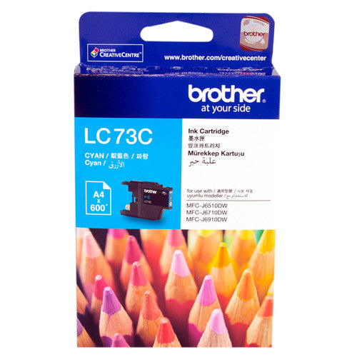 Brother Original Ink Cartridge LC73C 600 Pages Cyan